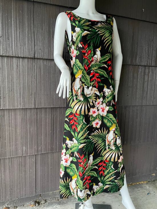 Jane Ashley Dresses & Skirts - 🔥NWT Jane Ashley Vibrant Cockatoo Hibiscus Tropical Hawaiian Resort Sundress S